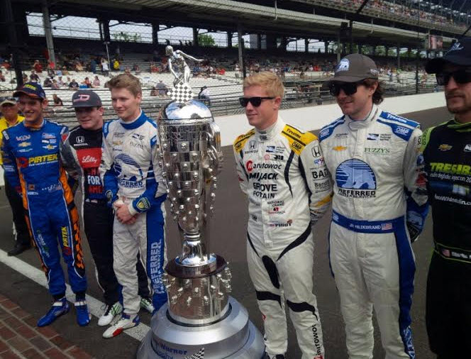 Team USA Scholarship alumni competing in the 2016 Indianapolis 500 (left to right): Matthew Brabham, Conor Daly, Josef Newgarden, Spencer Pigot, J.R. Hildebrand and Charlie Kimball. [Team USA Scholarship image]
